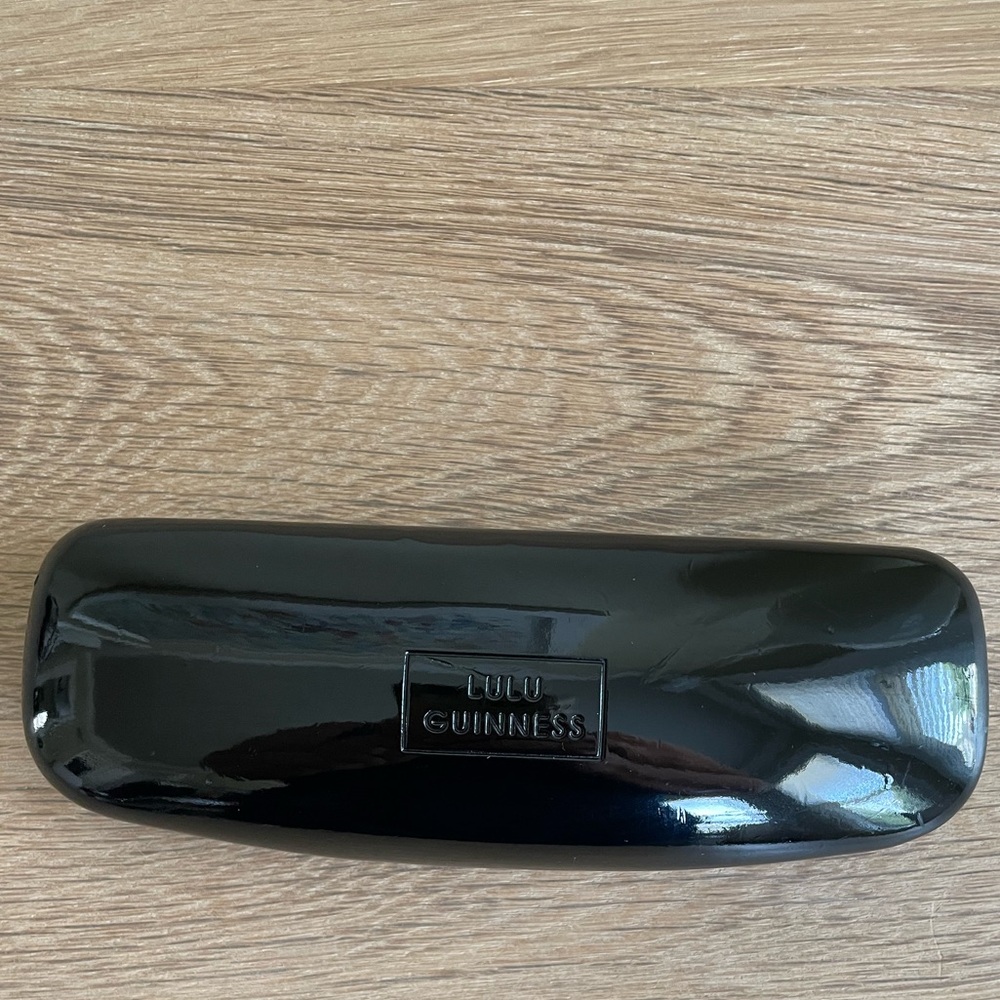 LULU GUINNESS BLACK HARD SHELL GLASSES CASE